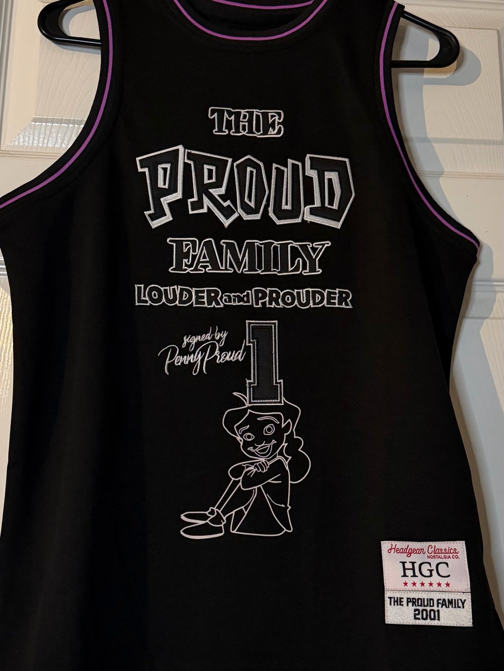 The Proud Family Kids Black Graphic Jersey
